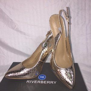 Riverberry Women's Lucy Pointed-Toe Sling Back Pum